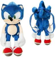 3D Sonic รุ่น Plush กระเป๋า Hedgehog รูปตุ๊กตาสั้นโรงเรียนกระเป๋า Go Shopping Deco กระเป๋าเป้สะพายหลังเด็กชายหญิงกลางแจ้ง Toys83006