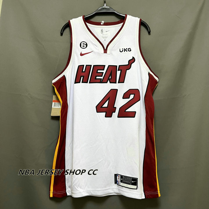 High Quality】Men's New Original NBA 2022-23 Miami Heat #42 Kevin Love  Association Edition White Jersey Swingman Heat-pressed