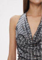 Spot Yimeng23 Xia Xin Sequins Hanging Neck Vest, Female Design, Niche Back -Back Spicy Girl, Fashion Suspender