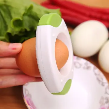 Egg Topper Set Soft Hard Boiled Eggs Separator Tool 2 Egg Cups,2 Metal  Spoons&1 Soft Boiled Egg Cut