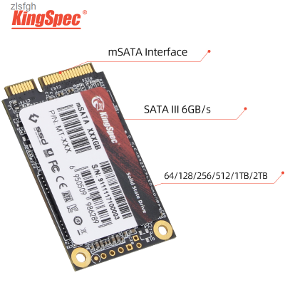 KingSpec เอ็มซาต้า SSD ดิสก์แบบแข็งภายใน SATA III 128Gb 256Gb 512Gb 1Tb 2เทราไบต์ Ssd ฮาร์ดไดรฟ์สำหรับโน๊ตบุ๊กเน็ตบุ๊กเดสก์ท็อปให้บริการ Zlsfgh