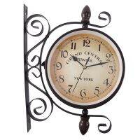 New Watch European Retro Style Clock Innovative Fashion Double-Sided Wall Clock Wall Clock Modern Design