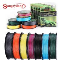 Sougayilang สายเบ็ดตกปลา PE แบบถัก 4 เส้น รองรับน้ำหนัก 12-57 ปอนด์ คุณภาพสูง ความยาว 100 เมตร QC8191653