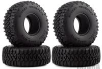 4Pcs 1.55" Soft Rubber Wheel Tires 1.55 Inch Tyre for RC Crawler Car D90 TF2 Tamiya CC01 LC70 LC80