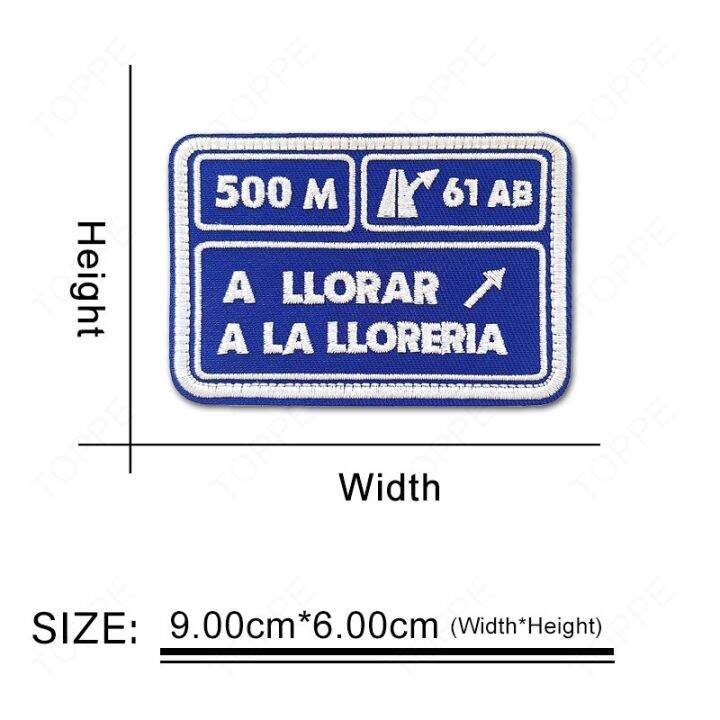 yf-500m-a-llorar-la-lloreria-embroidered-patches-with-hook-spain-fag-spanish-military-badge-applique-high-quality