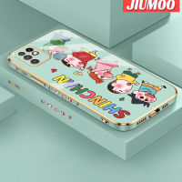 JIUMOO เคสสำหรับ Infinix 10 X682B,เคส X682C ลาย Crayon Shin-Chan ใหม่กรอบสี่เหลี่ยมพื้นผิวเคสซิลิกาเจลกันกระแทกรวมทุกอย่างฝาครอบป้องกันเลนส์กล้องถ่ายรูป