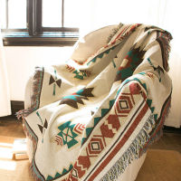 Tribal Blankets Indian Outdoor Rugs Camping Picnic Blanket Boho Decorative Bed Blankets Plaid Sofa Mats Travel Rug Tassels Linen