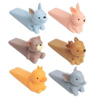 【LZ】 Animal Shaped Door Stopper Cartoon Finger Protector for Hotel Desktop Car