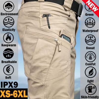 Mens Tactical Pants Multi Pocket Elastic Military Trousers Male Casual Autumn Spring Cargo Pants For Men Slim Fit 3XL TCP0001
