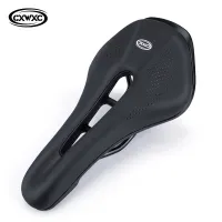 CXWXC Breathable MTB Saddle Soft PU Leather Bicycle Seat Cushion Road Bike Hollow Saddle Cycling EVA Foam Padded Saddle