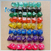 TOOLS 421STORE 7Pcs/set อะคริลิค 7-Die D12 D20 สำหรับ TRPG DND ลูกเต๋าหลายด้าน เกมตาราง ลูกเต๋า DND ลูกเต๋าเกม