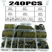 ↂ♗ 240pcs/Box High Press Hydralic Rubber Oil Pip Bonded Washer Metal Drain Plug Gasket Fit Combined Sealing Ring