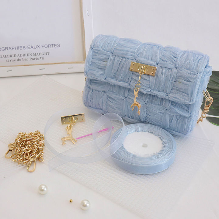 สร้างสรรค์กระเป๋าทำวัสดุ-diy-กระเป๋าแฮนด์เมดผ้าตาข่ายสลักตะขอกระเป๋าฝีมือวัสดุทอผ้ากระเป๋าทำอุปกรณ์เสริม