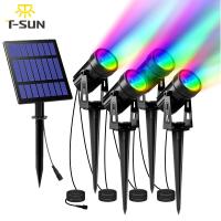 T-SUNRISE LED Solar Garden Light IP65 Waterproof RGB Solar Lamp Outdoors Solar Spotlight For Garden Decoration Wall Light