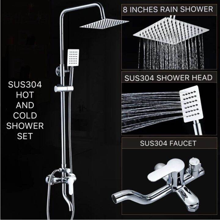 City Market.ph Heavy Duty 304 Stainless Steel Hot And Cold Shower Set