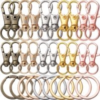 ❍♝ 20Pcs Swivel Clasps Set Lanyard Snap Hooks with Key Chain Rings Keychain Clip Hooks for DIY Necklace Bracelet Chain Supplies