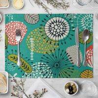 【cw】 Leaves Cup Mat Plant Printing Individual Table Mats Pad Bowl Cup Mug Coaster Mantel Home Kitchen Accessories Placemat Hot Pad ！