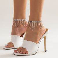 【CW】✳☜  Lacteo Iced Out Rhinestone Anklets for Tassel Heel Anklet Beach Accessories Goth