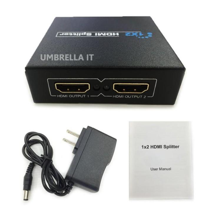 best-seller-hdmi-กล่องแยกจอ-2port-hdmi-splitter-1x2-support-3d-high-resolution1080p-สีดำ-1197-ที่ชาร์จ-หูฟัง-เคส-airpodss-ลำโพง-wireless-bluetooth-คอมพิวเตอร์-โทรศัพท์-usb-ปลั๊ก-เมาท์-hdmi-สายคอมพิวเต