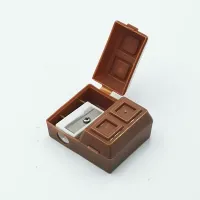 【YY】5pcs lot Creative Chocolate Shape Pencil Sharpener with Eraser as School Stationary