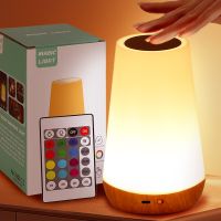 2023 New Pattern 13 Color Changing Touch Mood Nightlight For Bedroom RGB Remote Dimmable USB Rechargeable Room Light Night Lights