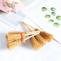 6Pcs Mini Broom Decorations Red Rope Lightweight Straw Brooms Hangings Decorations For Costume Party Halloween Party