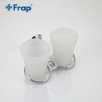 Frap Stainless Steel Toothbrush Cup Holders Wall Mounted Double Glasses Tumbler Holders Bathroom Hardware Accessories F1608