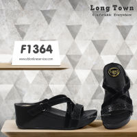 LONG TONW รุ่น F1364 รองเท้าผู้หญิง รองเท้าแฟชั่น รองเท้าแตะแบบสวม รองเท้าแตะมีส้น นุ่ม เบา สบาย