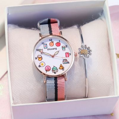 【Hot Sale】 Small fresh student watch female junior high school girl ins college style Korean version simple waterproof childrens girls cute