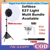 5070cm White Softbox 2.1M Light Stand Photography Kit Photo Video Studio Lighting Led ไฟสตูดิโอ ไฟถ่ายรูปสินค้า ไฟถ่ายภาพ