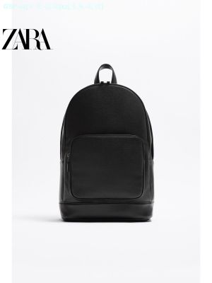Zaraอาร์คันซอฤดูร้อนกระเป๋าผู้ชายใหม่3232120 800ความจุขนาดใหญ่สีดำกระเป๋าสะพายหลังพิมพ์นูน