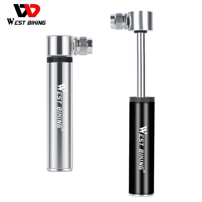 WEST BIKING Hand Mini Pump Bicycle Tire Air Inflator Schrader Presta Valve Ball Needle Hose MTB Accessories Portable Bike Pump