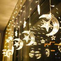 3 Metre Led Fairy Light Garland Ramadan Mubarak 12 MoonStar Lamp 220V EU Birthday Lights Curtain Decorations for Home Window