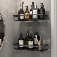 Bathroom Corner Shelf without Drilling Rustproof Space Aluminum Shower Storage Rack Makeup Shampoo Holder Bathroom Accessories