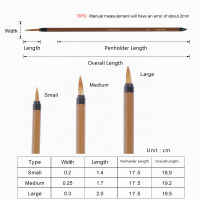 SeamiArt 3pcs Weasel Hair Chinoiserie Watercolor Painting Brush for Watercolor Hook Line Detail Drawing