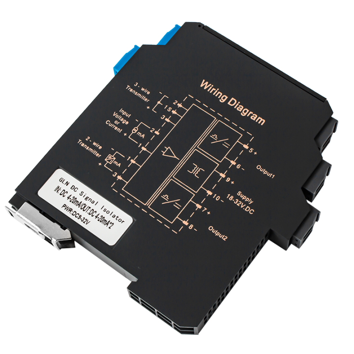 DC Analog 420mA Galvanic Signal Converter Isolator 010V Signal