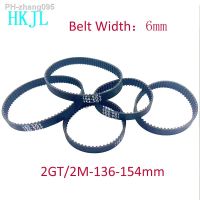 2M 2GT Synchronous Timing Belt Pitch Length 136 138 140 142 144 146 148 150 152 154 Rubber Closed Width 6mm Rubber Closed