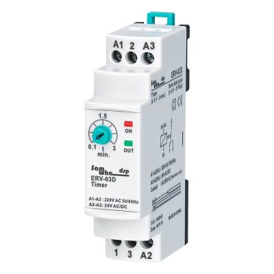 Samwha-Dsp ERV-03D On Delay Time Relay Electronic Adjustable (0.1-3min.) Electrical Circuitry Parts