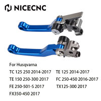 NICECNC Brake Clutch Lever For Husqvarna TE TC 125 250 300 FC FE 250 350 450 501 2014-2017 TX FX 17 TE300 FE350 FE501 Aluminum