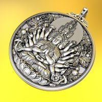 ZZOOI NY Thousand Hands Guanyin Pendant Retro Mens Pendant Amulet Necklace Benming Buddha Pendant Paired Pendants Necklaces for Women