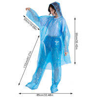 One-Off Raincoat Top Pants Split Rainwear Outdoor Travel Waterproof PE Rain Clothes For Adult Women Men Random Color