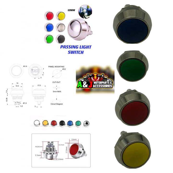 WATERPROOF STAINLESS PASS LIGHT SWITCH 12MM Lazada PH