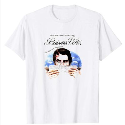 S-5XLเสื้อยืด พิมพ์ลายภาพยนตร์ Baisers Voles Truffaut Godard Paris France สไตล์วินเทจ เหมาะกับของขวัญ สําหรับผู้ชาย และS-5XL