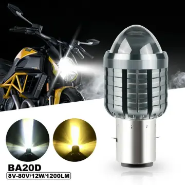 BA20D LED Motorcycle Headlamp Turn Lamp Car Bulb High Bright Lo/hi Beam  White