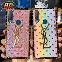 สำหรับ VIVO Y11 2019 Y17 Y15 Y12 Y12i VIVO 1901 VIVO 1902 VIVO 1904 VIVO 1906 VIVO 1915แฟชั่นสแควร์ Glitter Bling Love เคสโทรศัพท์รูปหัวใจกันกระแทกปกหลัง