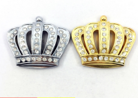 โลโก้มงกุฎ แต่ง รถยนต์ ประดับยนต์ DAD Metal Crystal Diamond CROWN Logo Car Auto Emblem Badge Sticker Decal Gift