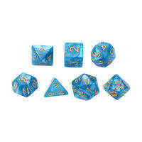 Pihu-17pcs Lot ลูกเต๋าชุด Double-สี Blue Gold ตารางเกมลูกเต๋า D4 D6 D8 D10 D D20 Entertainment Board เกม Diced48-58ดิจิตอล