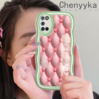 เคส Chenyyka สำหรับ OPPO เคส A52 A92 A72 4G ลายการ์ตูนสีชมพู3D กรอบคลื่นกันกระแทกแบบใสนิ่มเคสมือถือเคสโปร่งใสลายกล้องถ่ายรูปที่สร้างสรรค์ซิลิกาเจลฝาครอบป้องกัน