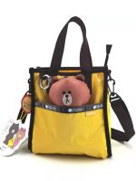 Lesportsac LINE cute 3 d brown bear joint series the stylish one shoulder hand inclined shoulder bag 3431