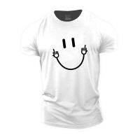 JHPKJPrinted Mens Summer Short  T-shirt Smiley Face Oversized Sports Casual High-quality Clothing 4XL 5XL 6XL